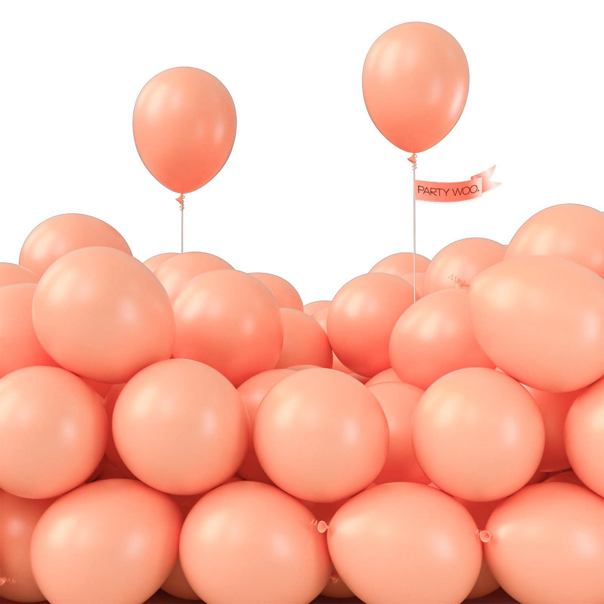 PartyWoo White Balloons 155pcs Matte White Latex Balloons Different Sizes