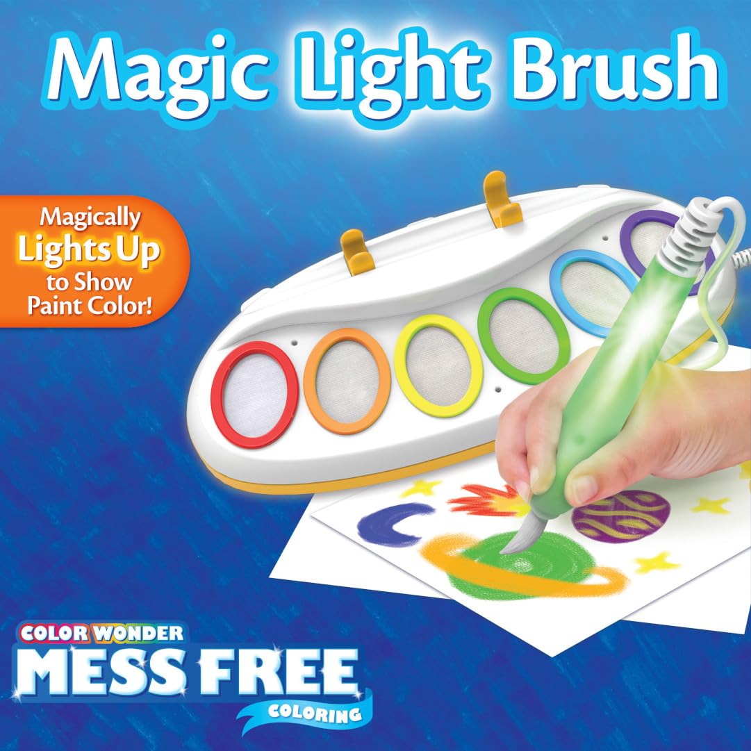 Crayola Ms Rachel Color Wonder Magic Light Brush, Mess Free Coloring Toy 3+