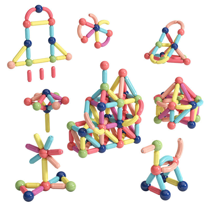 Early Childhood Education, Kindergarten Creative And Ever Changing Color Magnetic Rods Children's Assembling Building Blocks Educational Toys