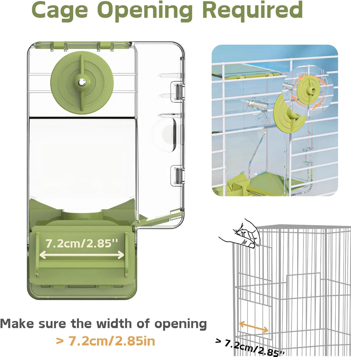 Automatic Bird Feeder with Perch for Parakeet Canary Cockatiel Finch, Multi-Functional Holder for Fruits Vegetables, Easy Clean