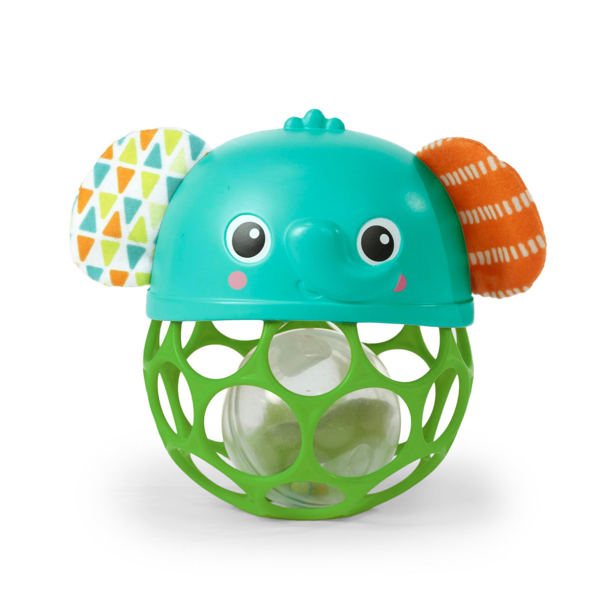 Bright Starts Oball Grippin' Goals Rattle Soccer Ball - Black & White, Easy-Grasp Toy for Newborn and Up