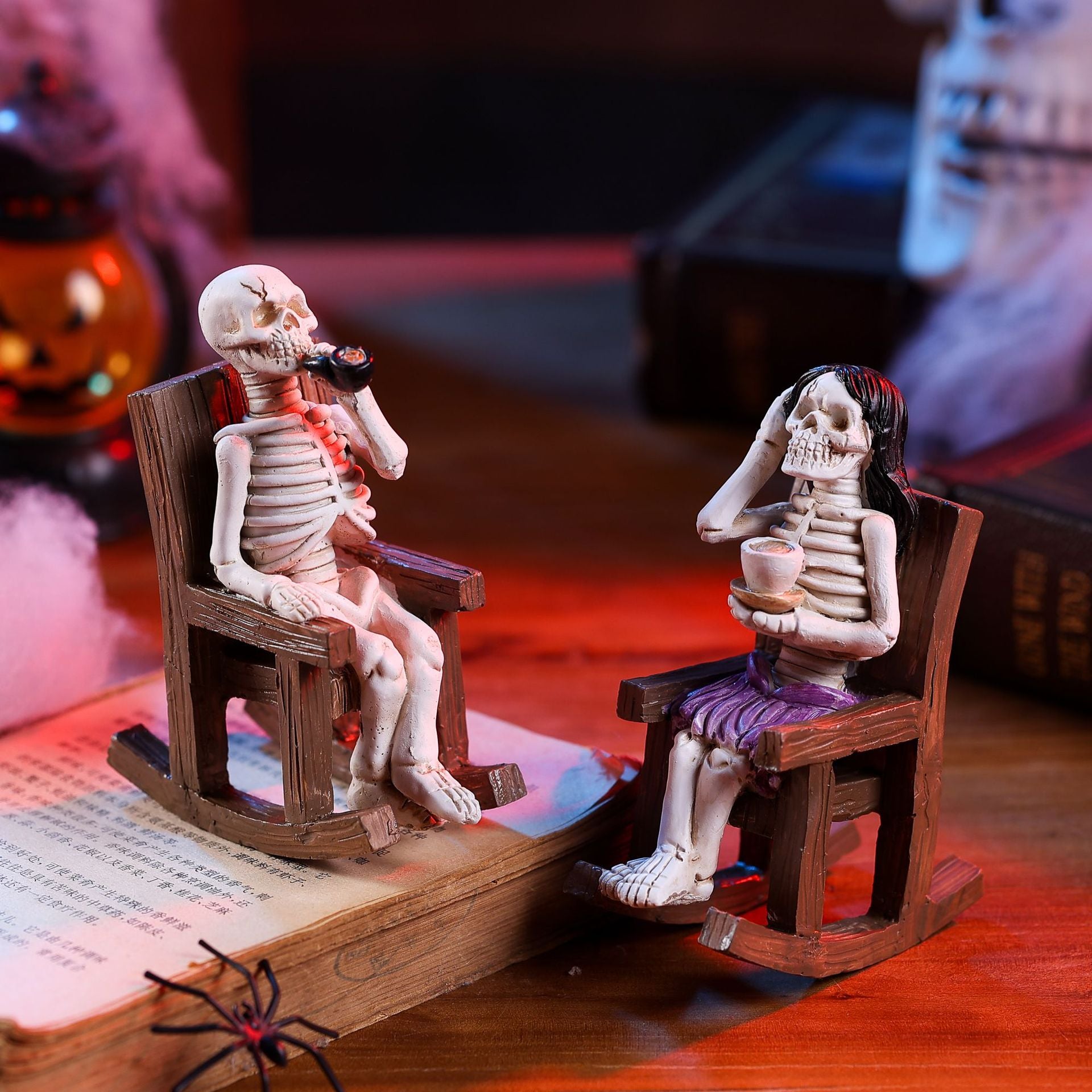 Halloween Skeleton Decoration for Recliner Chair, Horror Atmosphere Prop for Bar, Haunted House