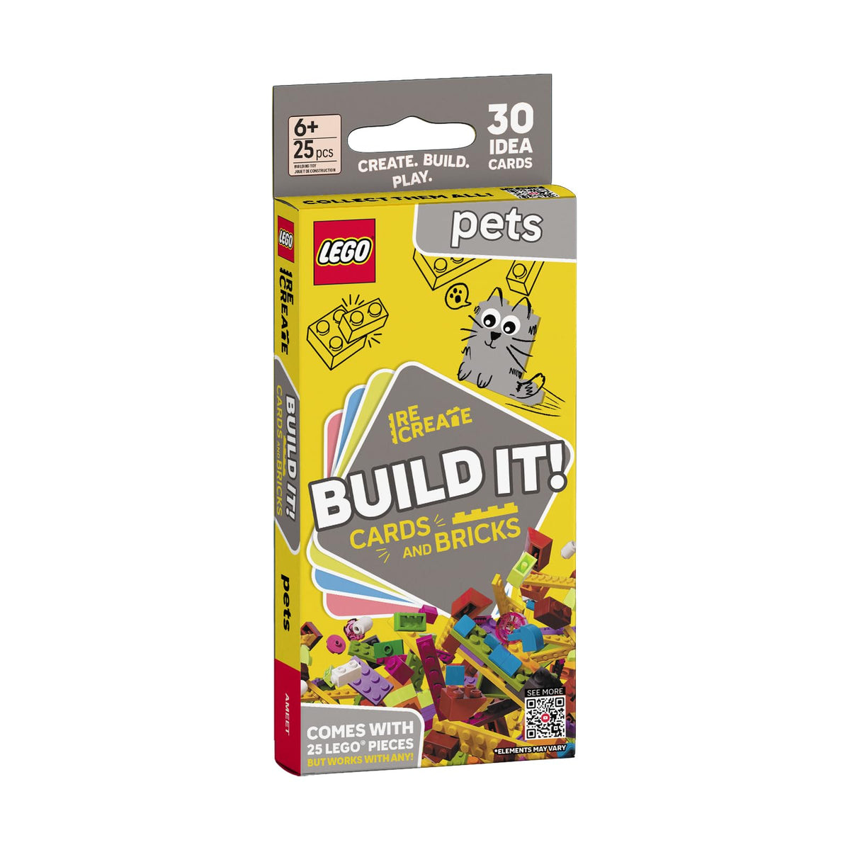 LEGO Recreate Activity Cards – Animals | Creative Building Game with 30+ Activity Cards & 25 LEGO Elements | Ages 6+