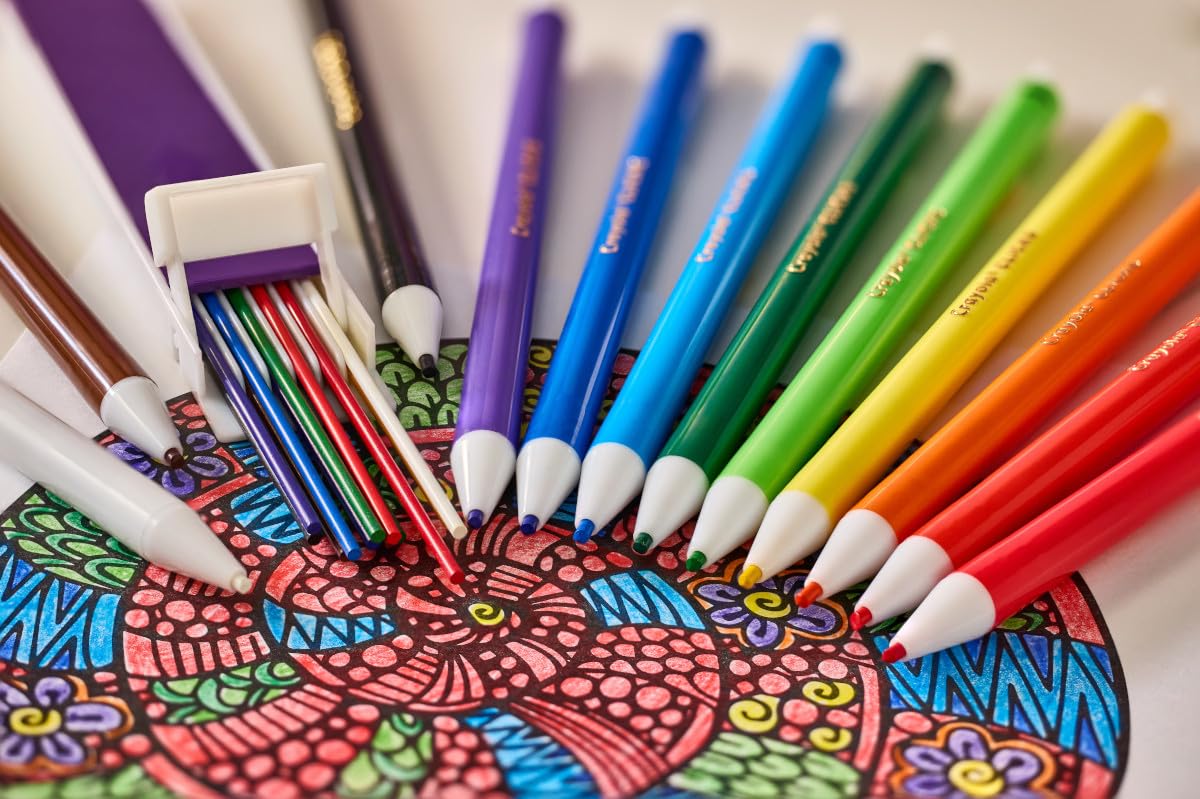 Crayola Clicks Retractable Tip Markers (10ct), Washable Cone Tip Art Marker Set, Cute Aesthetic School Supplies, Classroom Must Haves, Ages 8+