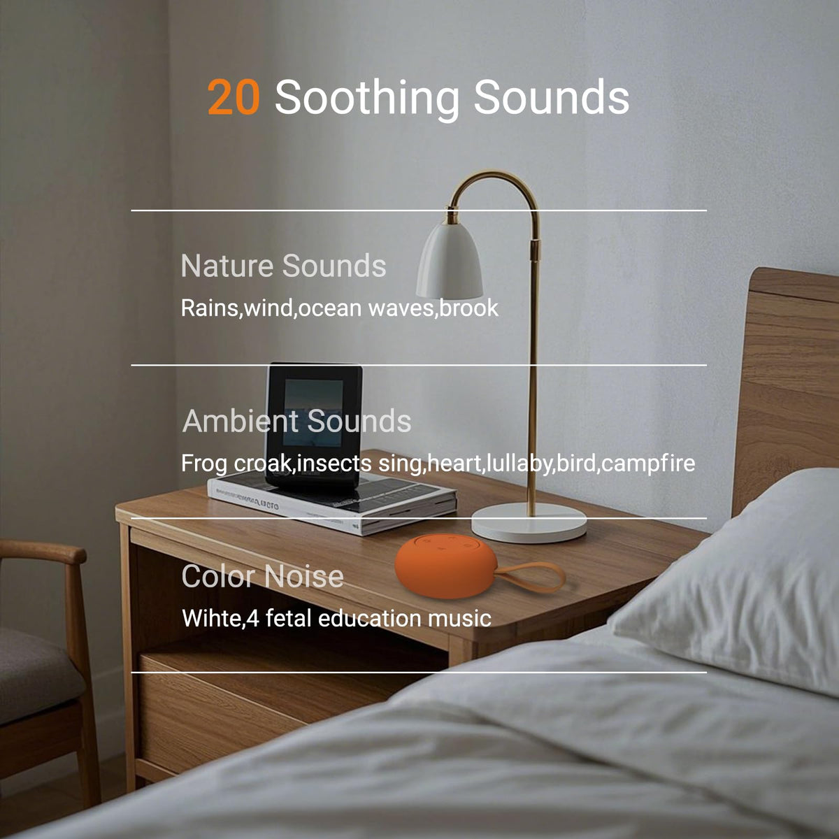 Portable Baby Sound Machine & Essentials for Babies & Kids-Rose
