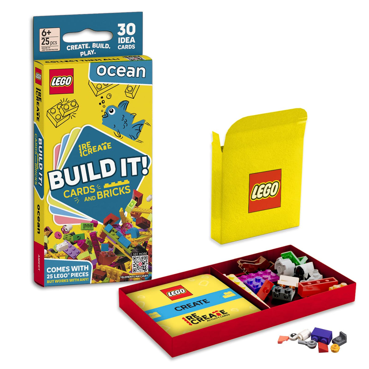 LEGO Recreate Activity Cards – Animals | Creative Building Game with 30+ Activity Cards & 25 LEGO Elements | Ages 6+