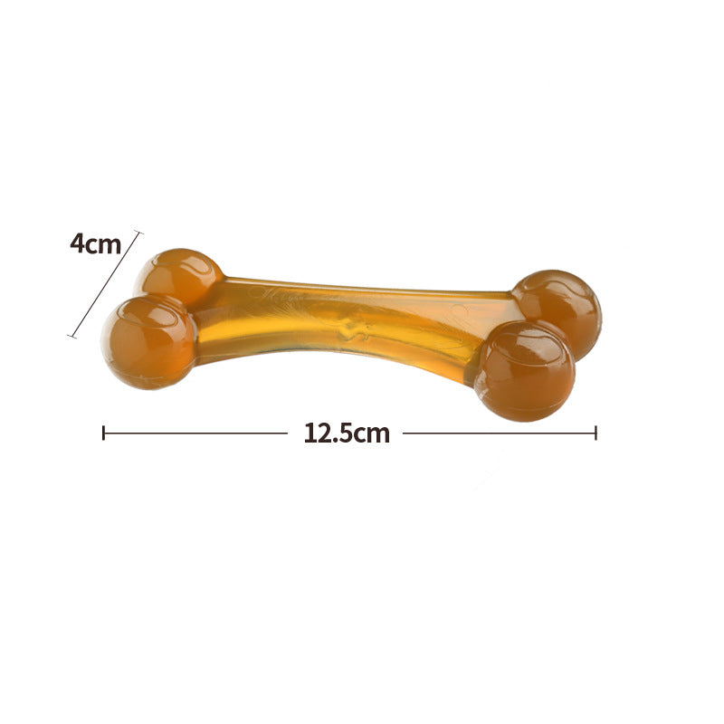 Dog Toys PU Bite-Resistant Arched Bone Beef Flavor Bone Puppy Molars Medium And Large Dog Chewing Toys