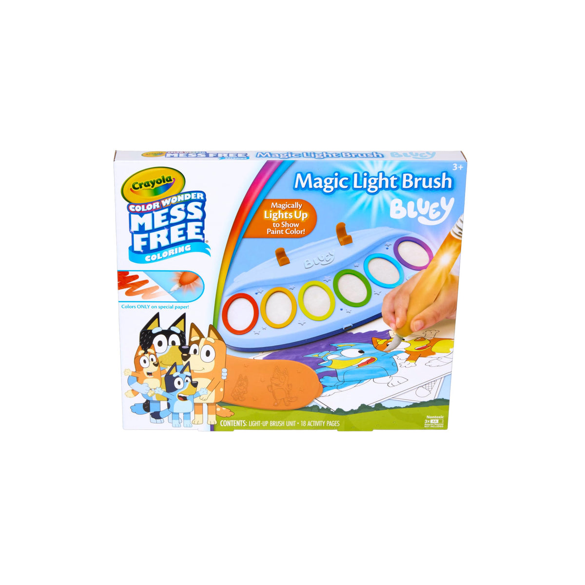 Crayola Ms Rachel Color Wonder Magic Light Brush, Mess Free Coloring Toy 3+