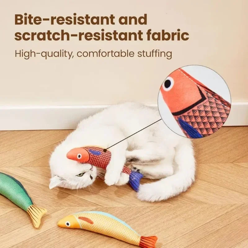 Cat toys catnip fish teeth grinding bite resistant