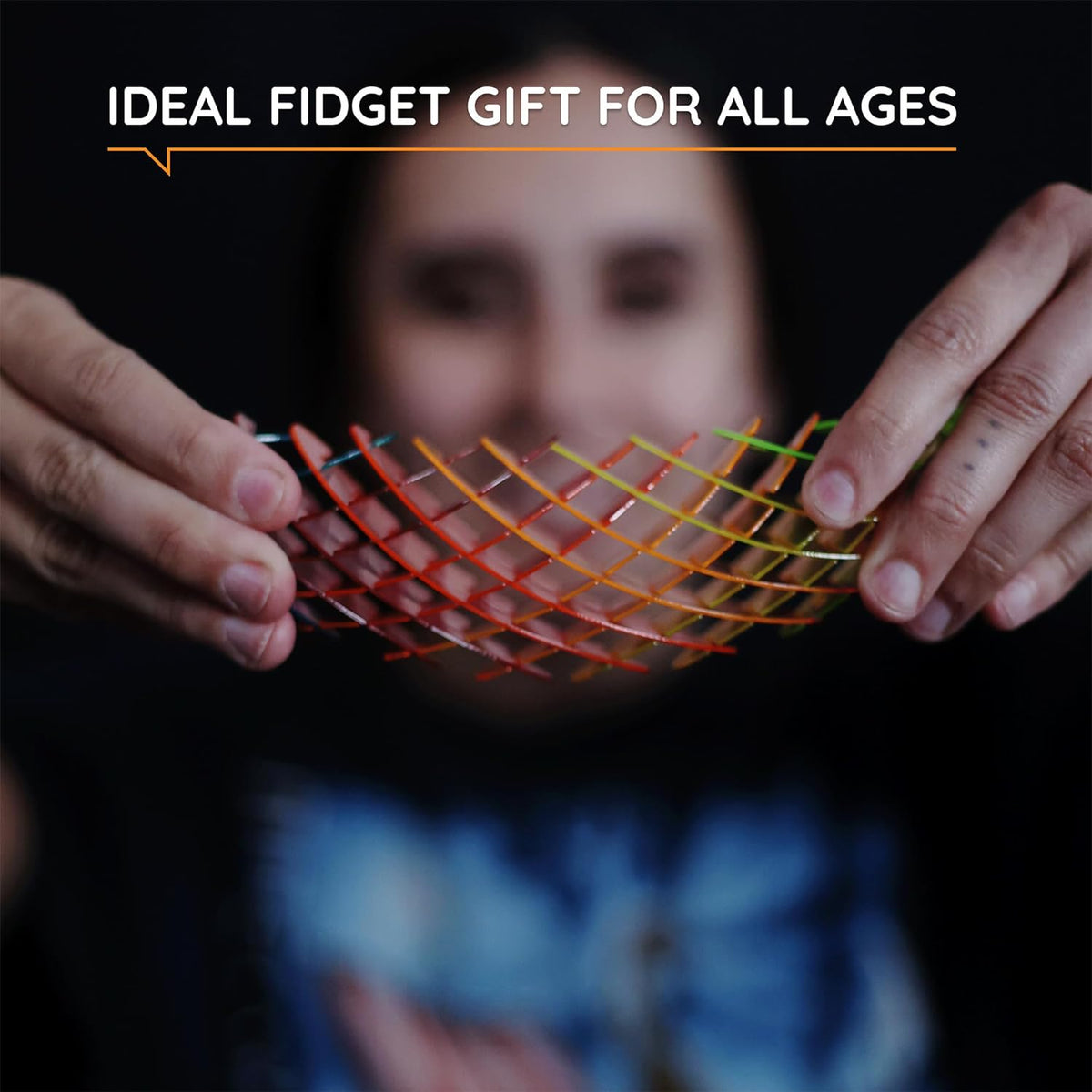 Morf Worm 3D Sensory Fidget Toys for Kids, Teens & Adults, Rainbow, Small