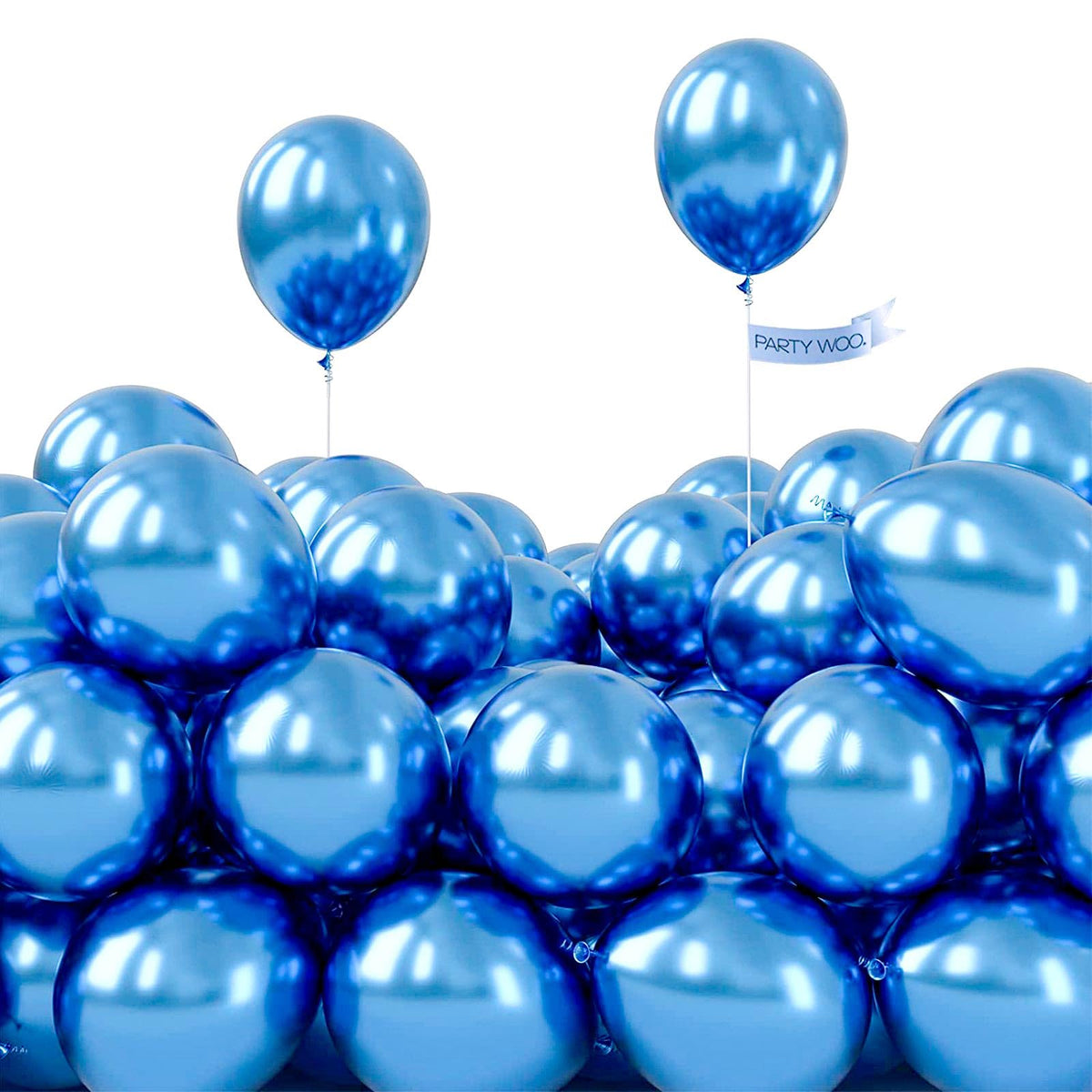PartyWoo White Balloons 155pcs Matte White Latex Balloons Different Sizes