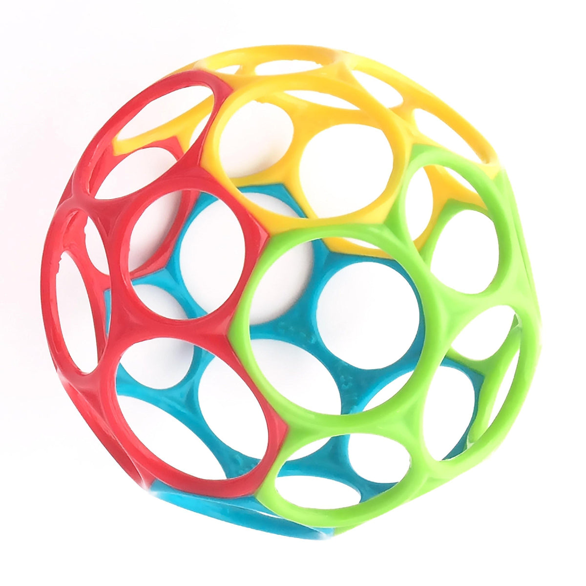 Bright Starts Oball Grippin' Goals Rattle Soccer Ball - Black & White, Easy-Grasp Toy for Newborn and Up