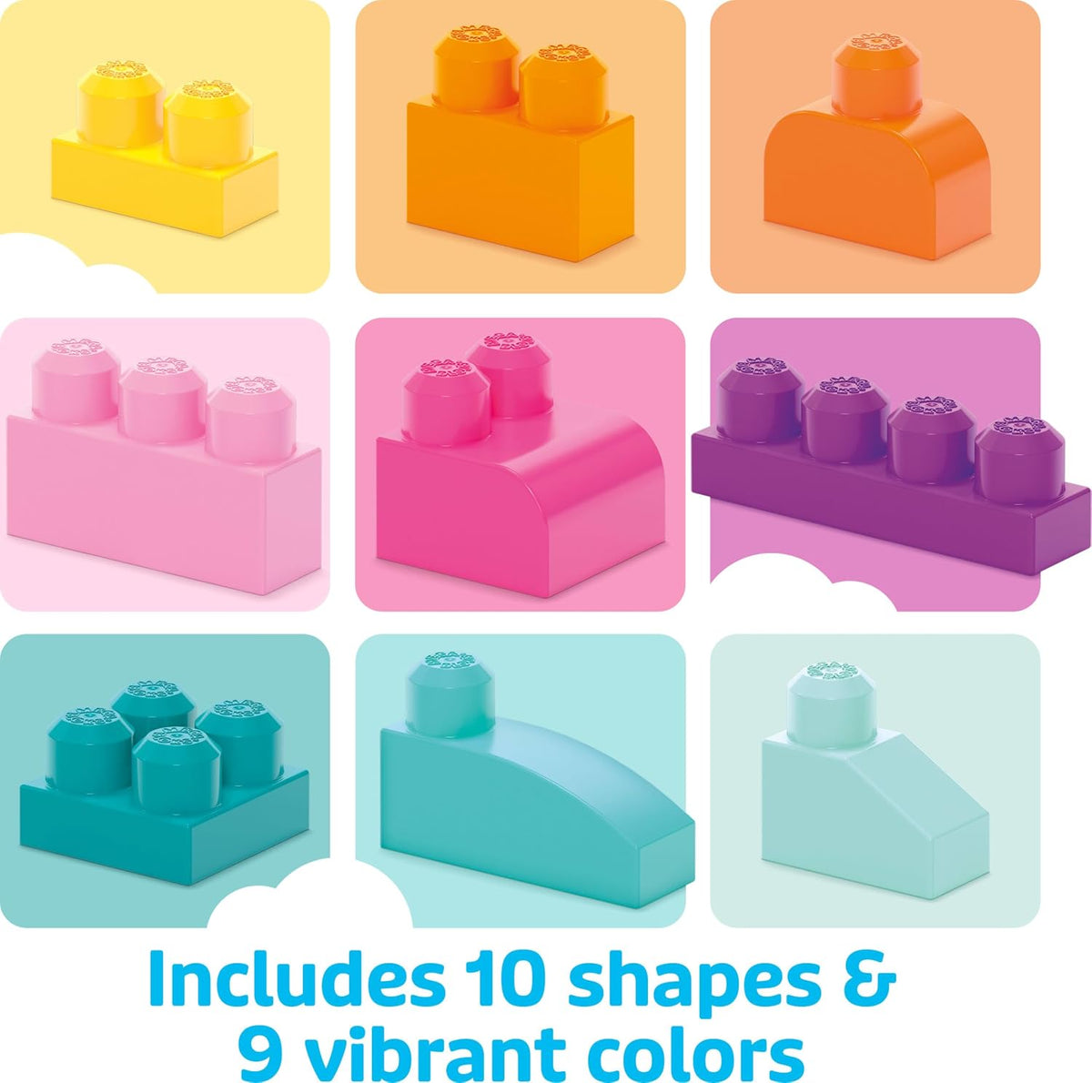 MEGA BLOKS First Builders Big Building Bag Toddler Blocks Toy Pink