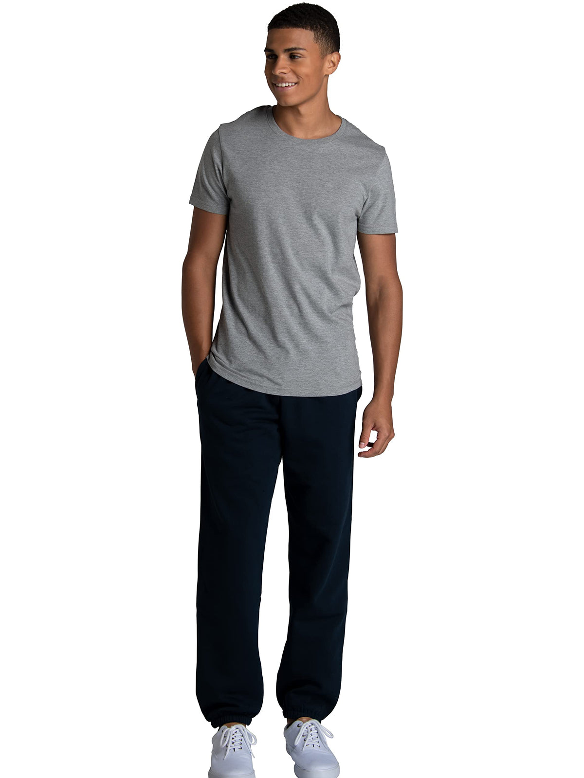Fruit of the Loom Eversoft Fleece Elastic Bottom Sweatpants with Pockets, Relaxed Fit, Moisture Wicking, Breathable