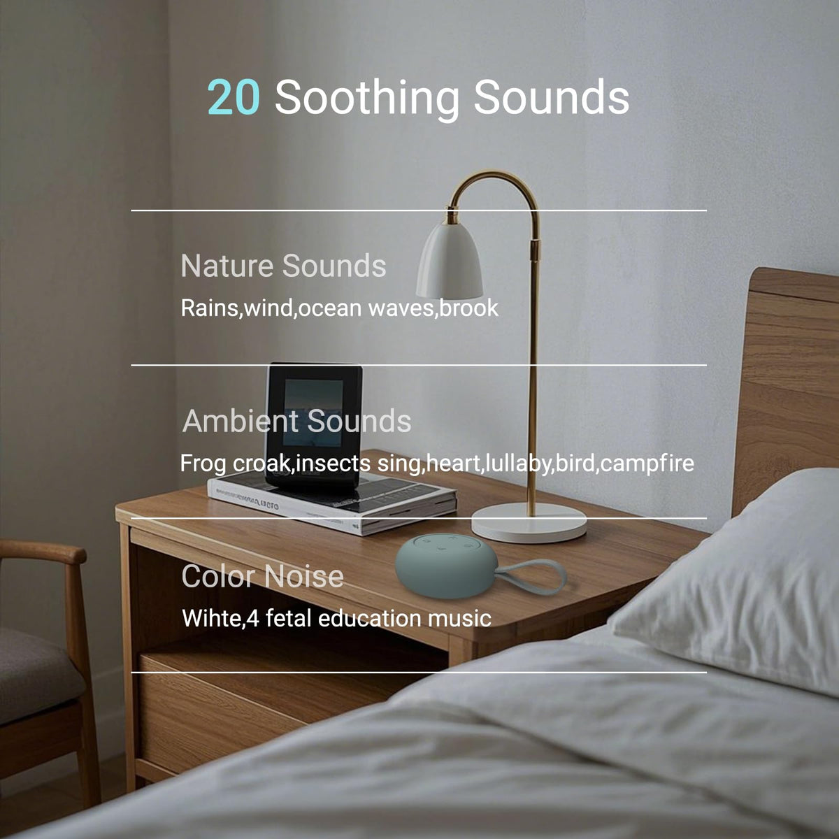 Portable Baby Sound Machine & Essentials for Babies & Kids-Rose
