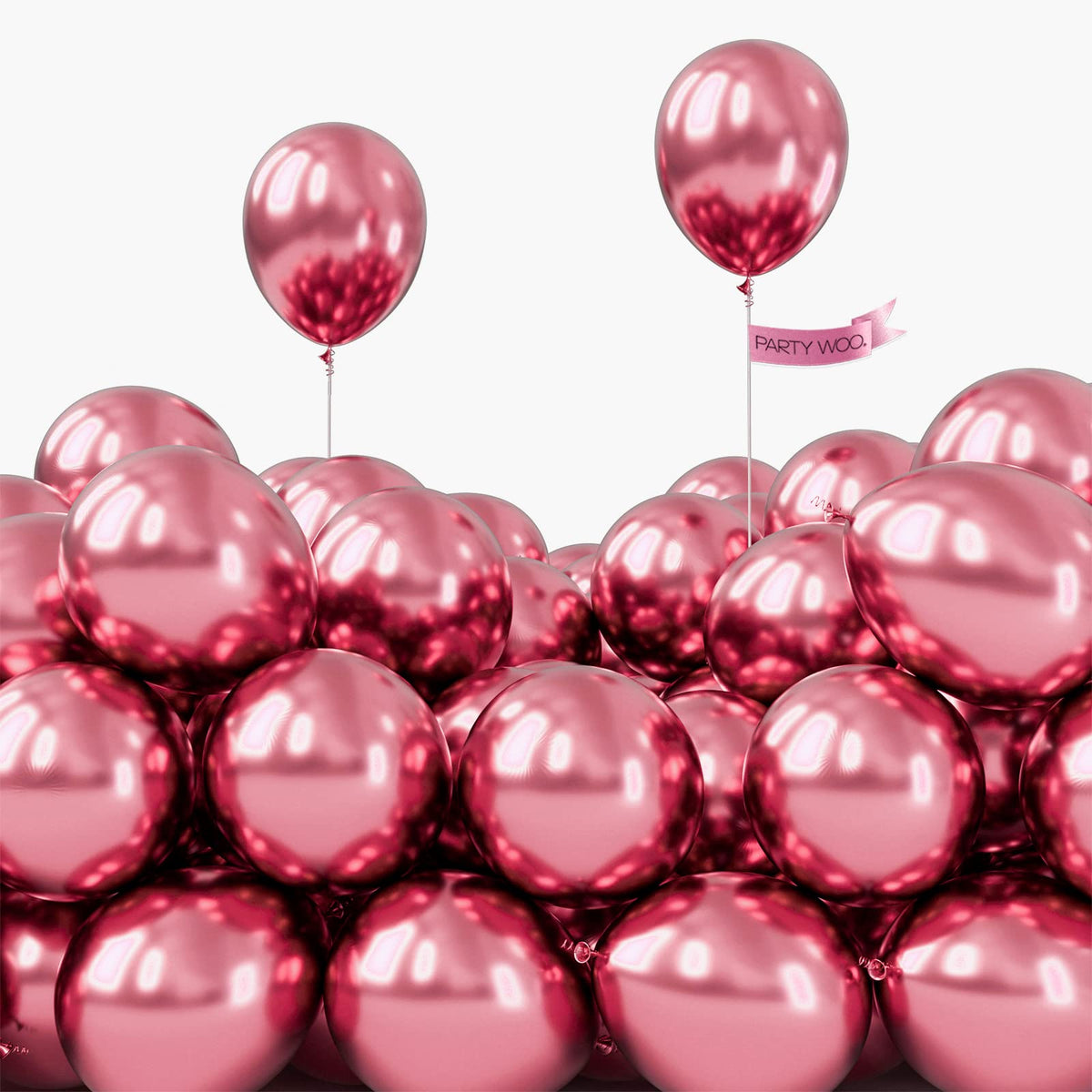 PartyWoo White Balloons 155pcs Matte White Latex Balloons Different Sizes