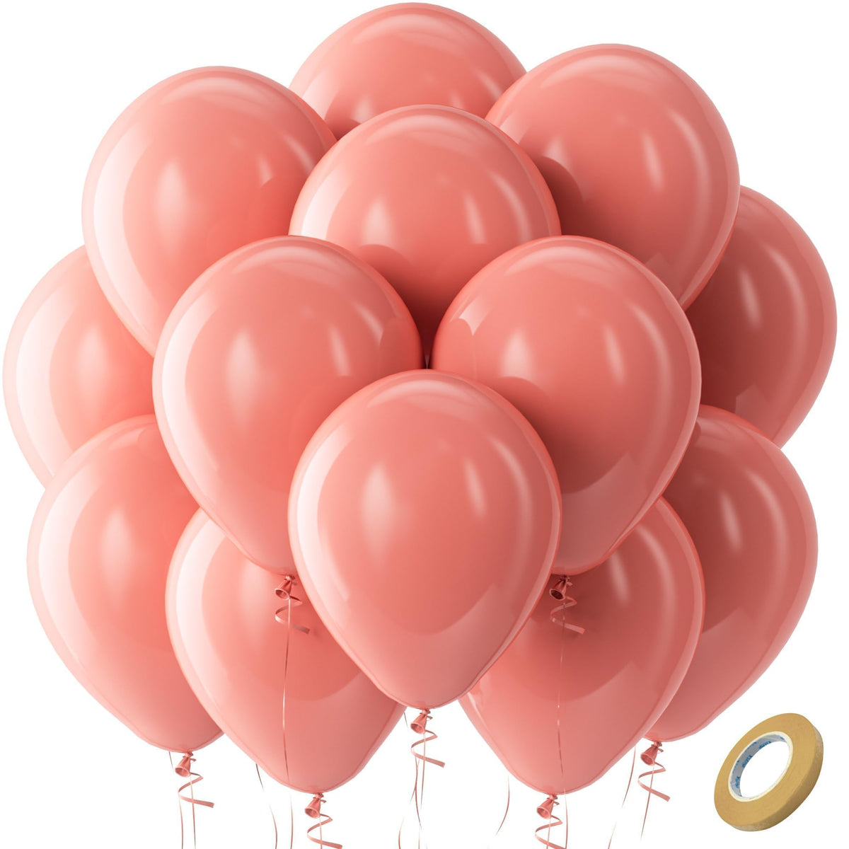 Bezente Assorted Latex Rainbow Balloons 100 Pack 12 inch