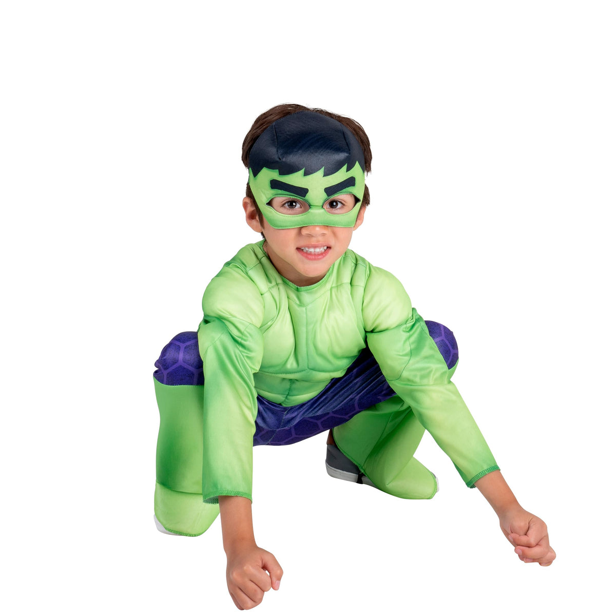 MARVEL Official Toddler Deluxe Halloween Costume - Premium Quality Padded Jumpsuit and Fabric Headpiece (3T-4T)