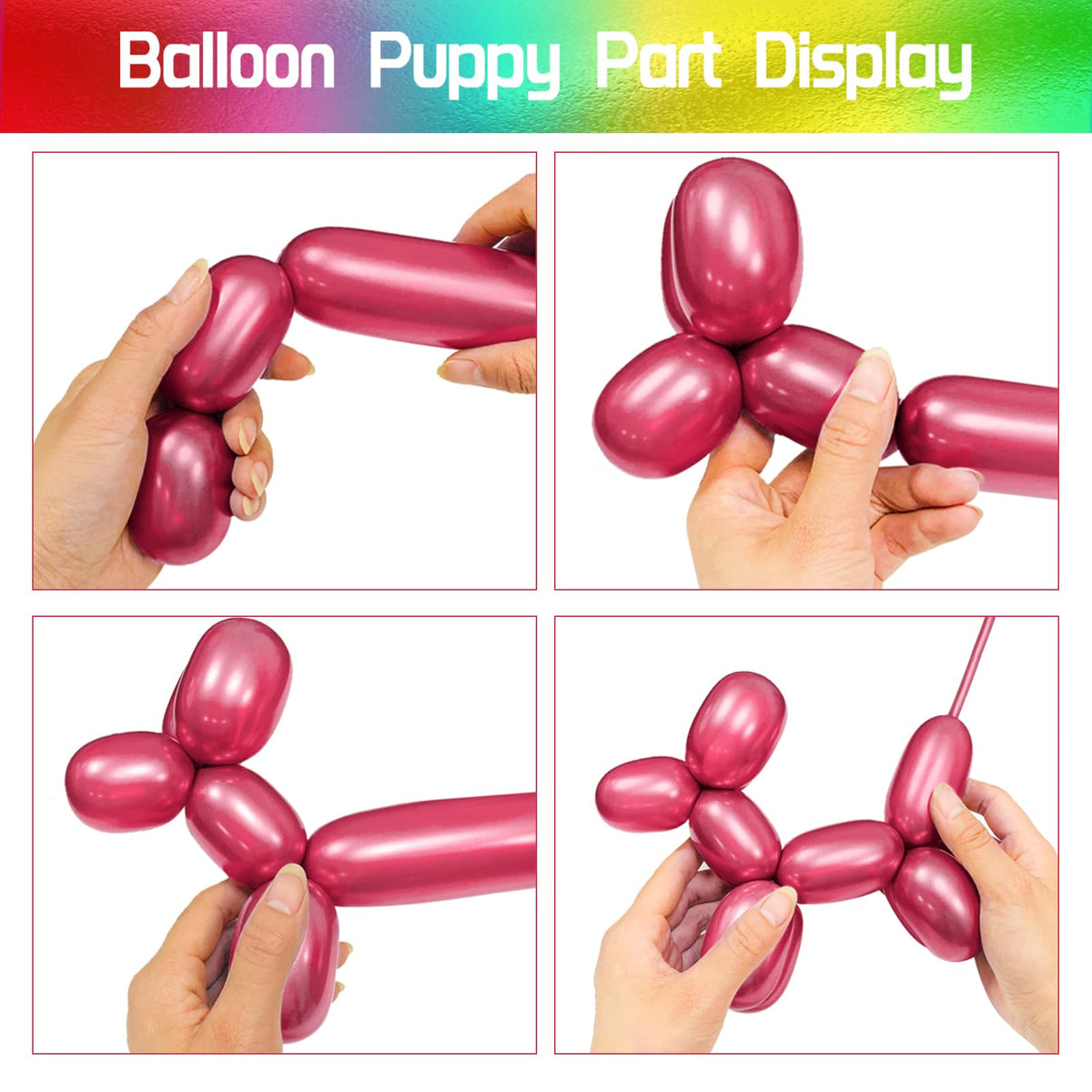 Long Orange 260 Balloons Kit for Kids Party Decor, Bright Long Balloons Twisting Animals Pack Thicken Latex for Halloween Orange Balloon Arch Party Decor.
