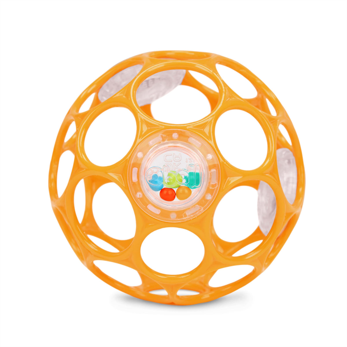 Bright Starts Oball Grippin' Goals Rattle Soccer Ball - Black & White, Easy-Grasp Toy for Newborn and Up