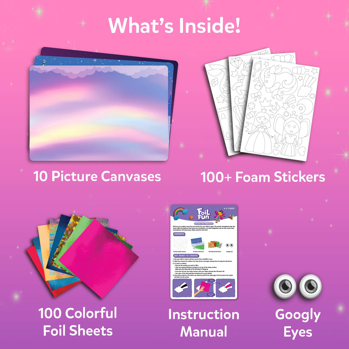 Skillmatics Foil Fun Disney Princess, Foil Art & Craft Kit, Gift for Kids