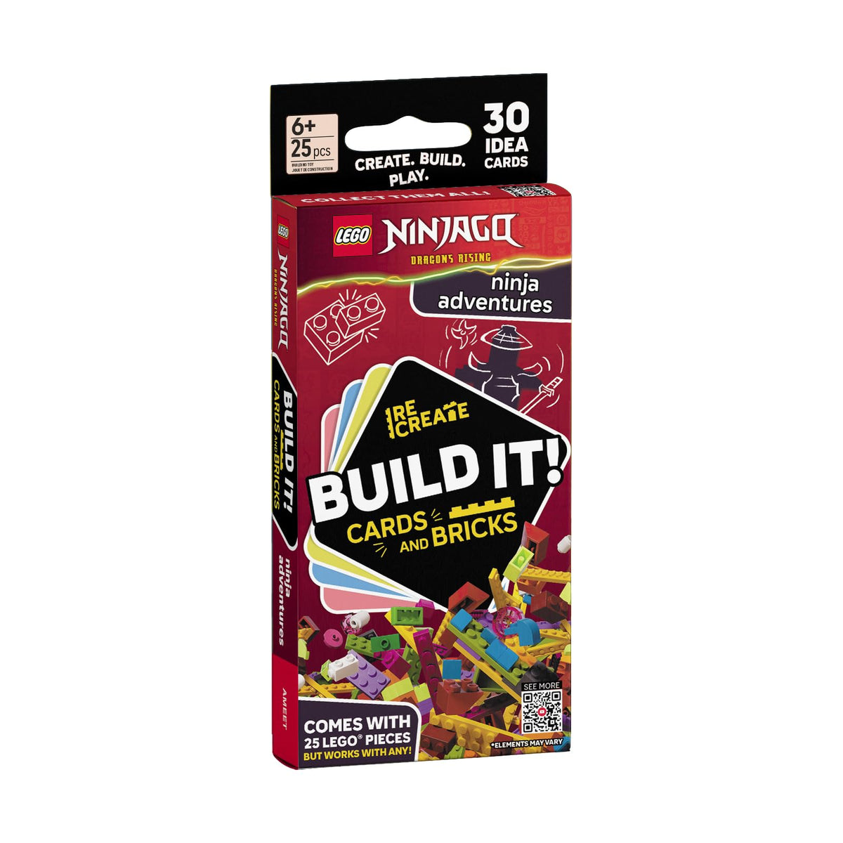 LEGO Recreate Activity Cards – Animals | Creative Building Game with 30+ Activity Cards & 25 LEGO Elements | Ages 6+