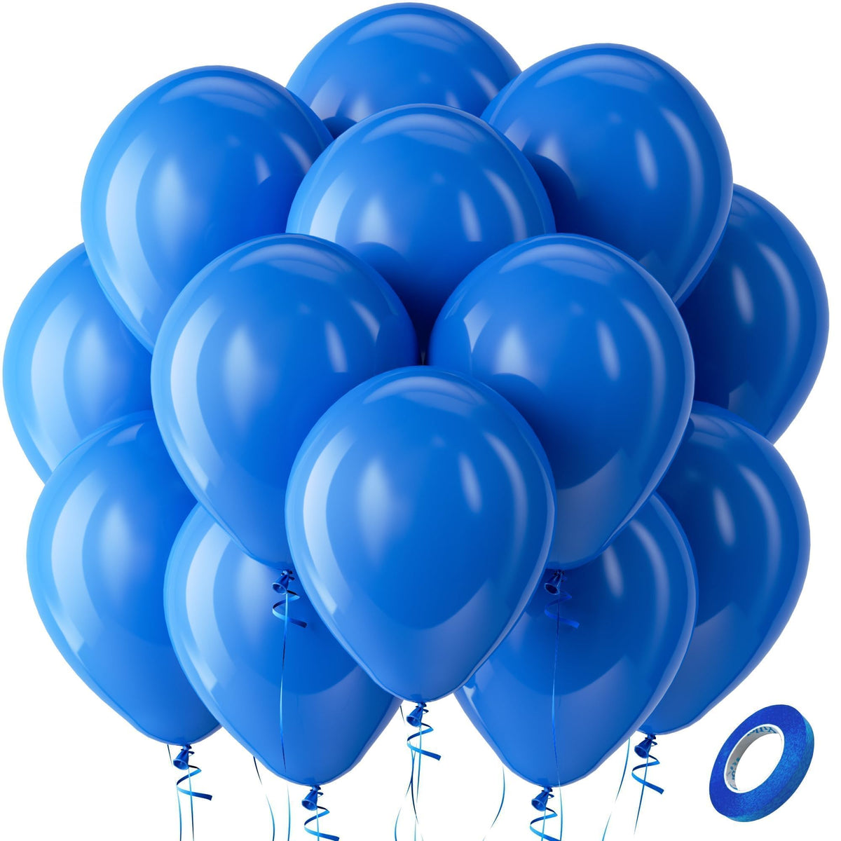 Bezente Assorted Latex Rainbow Balloons 100 Pack 12 inch
