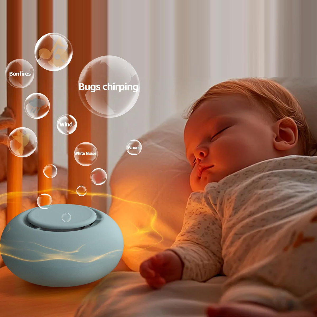 Portable Baby Sound Machine & Essentials for Babies & Kids-Rose