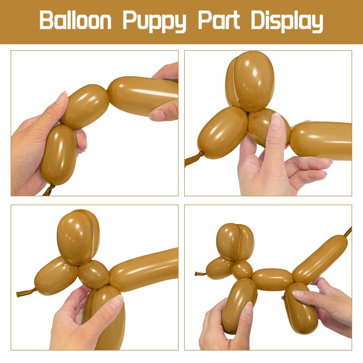 Long Orange 260 Balloons Kit for Kids Party Decor, Bright Long Balloons Twisting Animals Pack Thicken Latex for Halloween Orange Balloon Arch Party Decor.