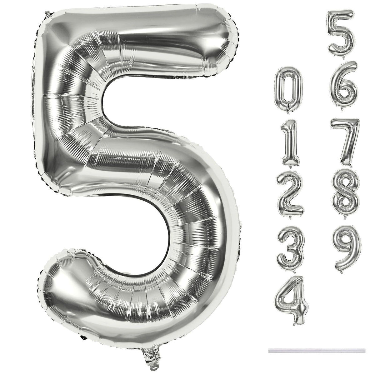 40 Inch Balloon Number 3 Blue, Large Foil Number Balloons Set 0-9, Digital 3 Helium Balloons for Boys Men 3rd 13th 30th Birthday Anniversary Graduation New Year's Eve Party Decoration Supplies