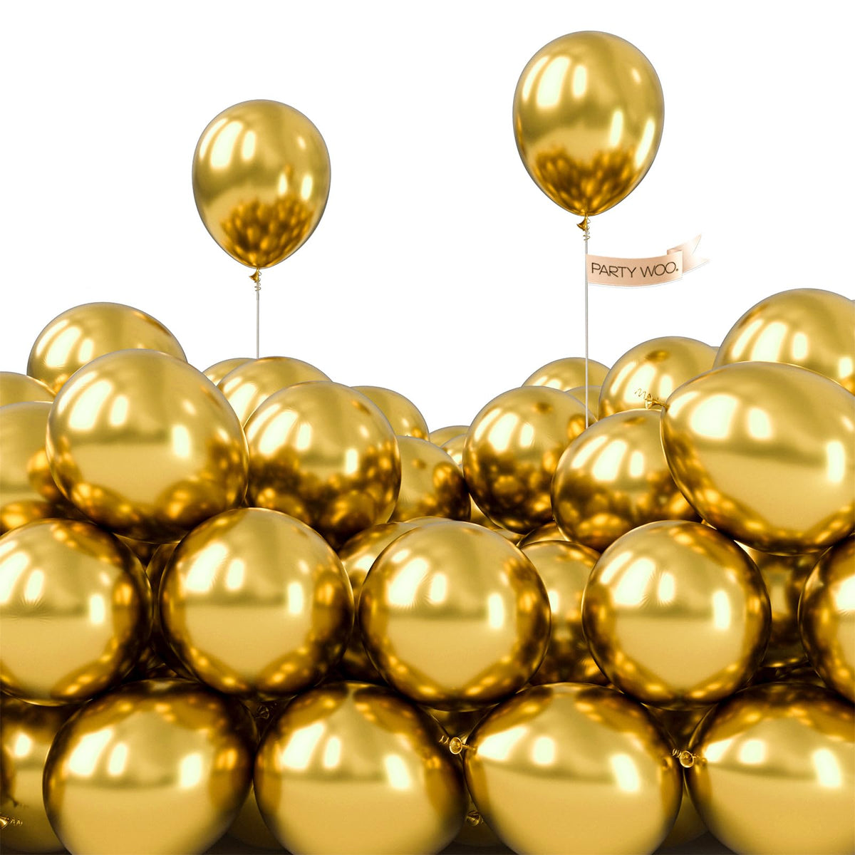 PartyWoo White Balloons 155pcs Matte White Latex Balloons Different Sizes
