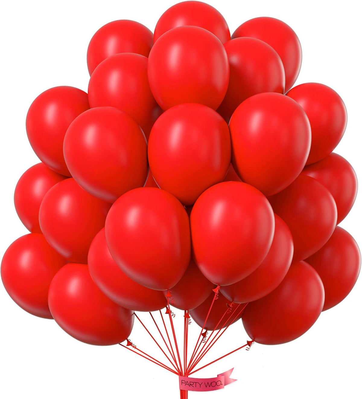 PartyWoo Red Balloons 50pcs Red Helium Latex Balloons 12 Inch