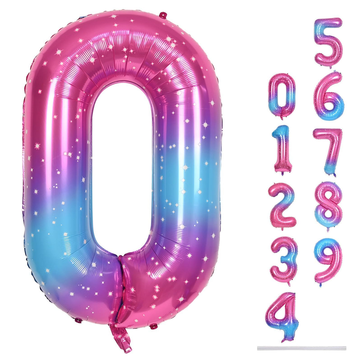 40 Inch Balloon Number 3 Blue, Large Foil Number Balloons Set 0-9, Digital 3 Helium Balloons for Boys Men 3rd 13th 30th Birthday Anniversary Graduation New Year's Eve Party Decoration Supplies