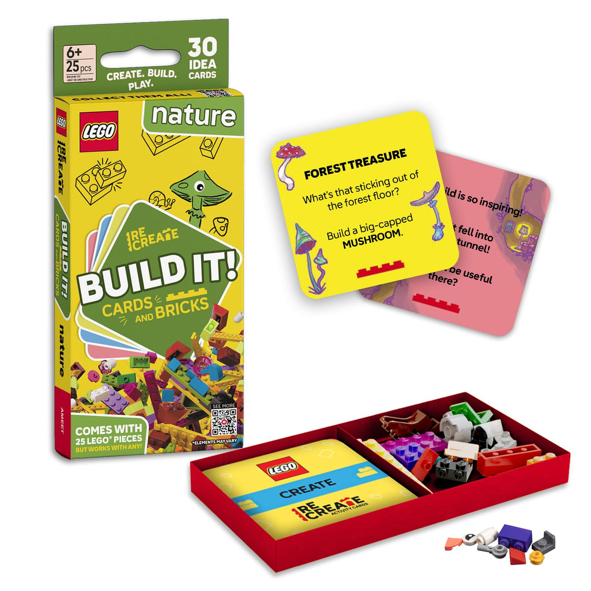 LEGO Recreate Activity Cards – Animals | Creative Building Game with 30+ Activity Cards & 25 LEGO Elements | Ages 6+