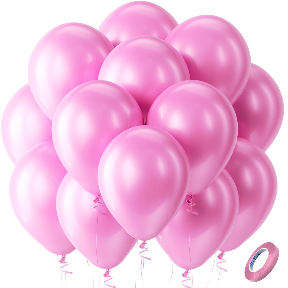 Bezente Assorted Latex Rainbow Balloons 100 Pack 12 inch