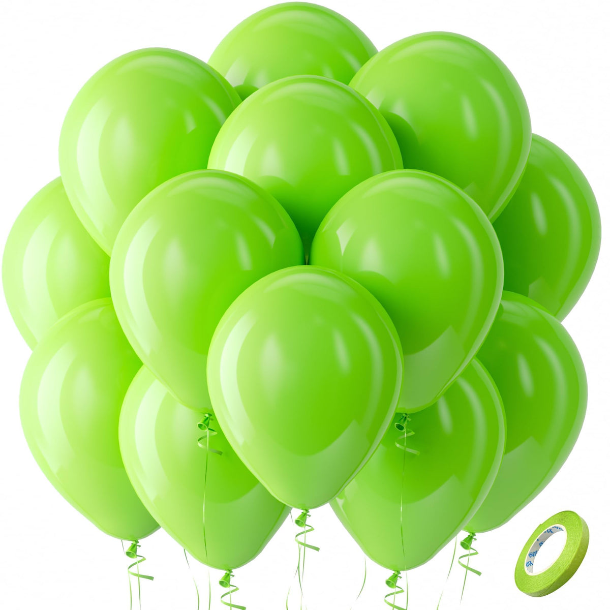 Bezente Assorted Latex Rainbow Balloons 100 Pack 12 inch