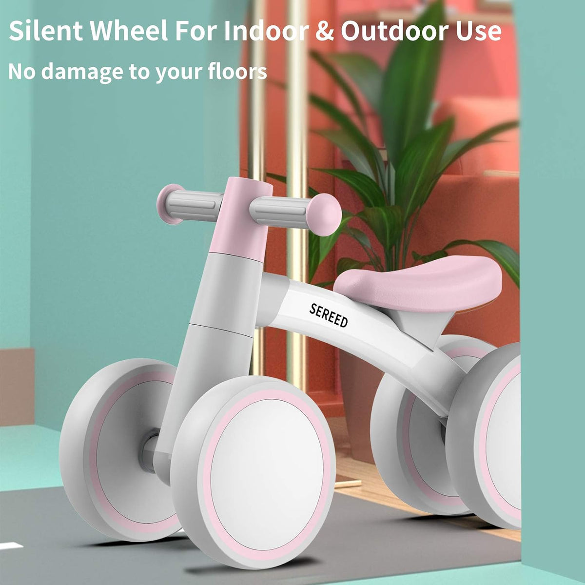 SEREED Baby Balance Bike for 1 Year Old Boy Girl, First Birthday Gift Toy