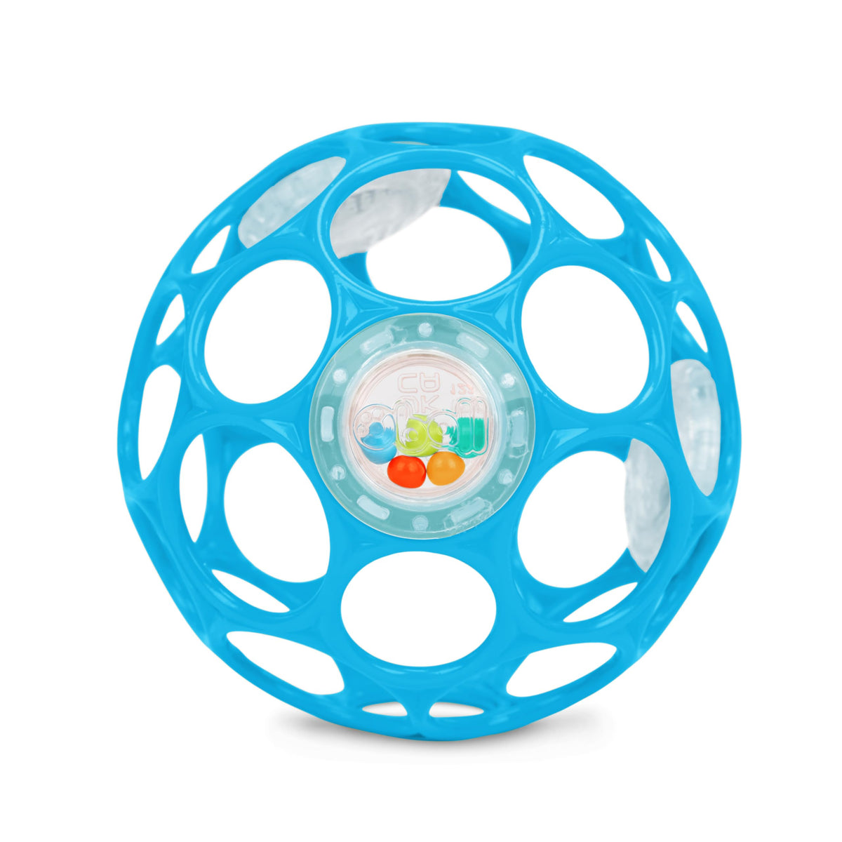 Bright Starts Oball Grippin' Goals Rattle Soccer Ball - Black & White, Easy-Grasp Toy for Newborn and Up