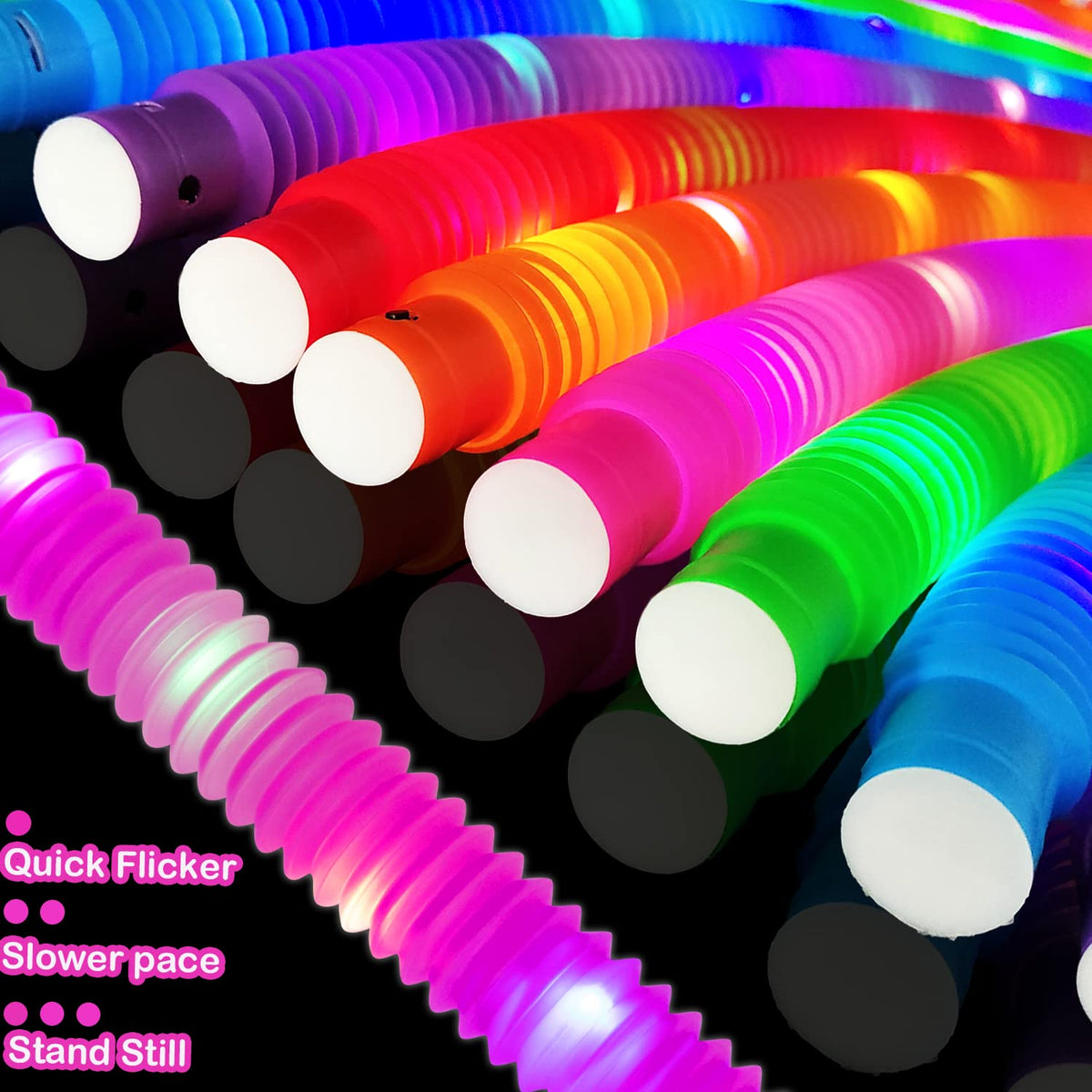 Halloween Light Up Party Favors for Kids 24PCS,Glow Stick Bracelet Necklace