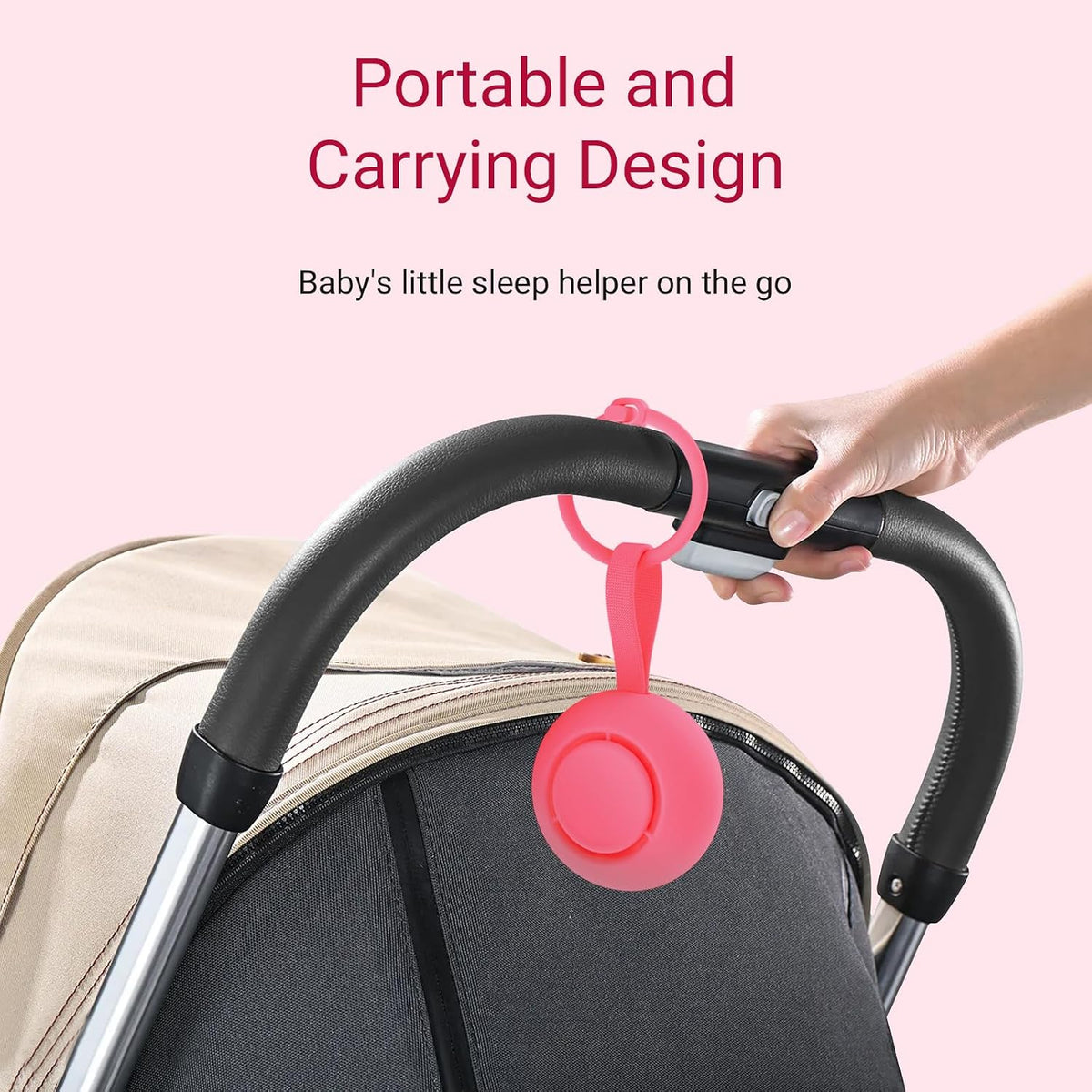 Portable Baby Sound Machine & Essentials for Babies & Kids-Rose