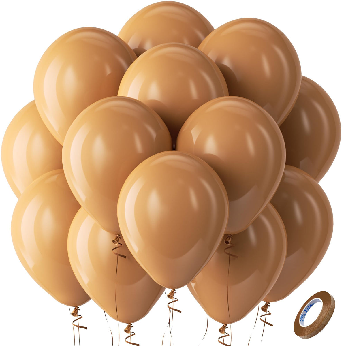 Bezente Assorted Latex Rainbow Balloons 100 Pack 12 inch