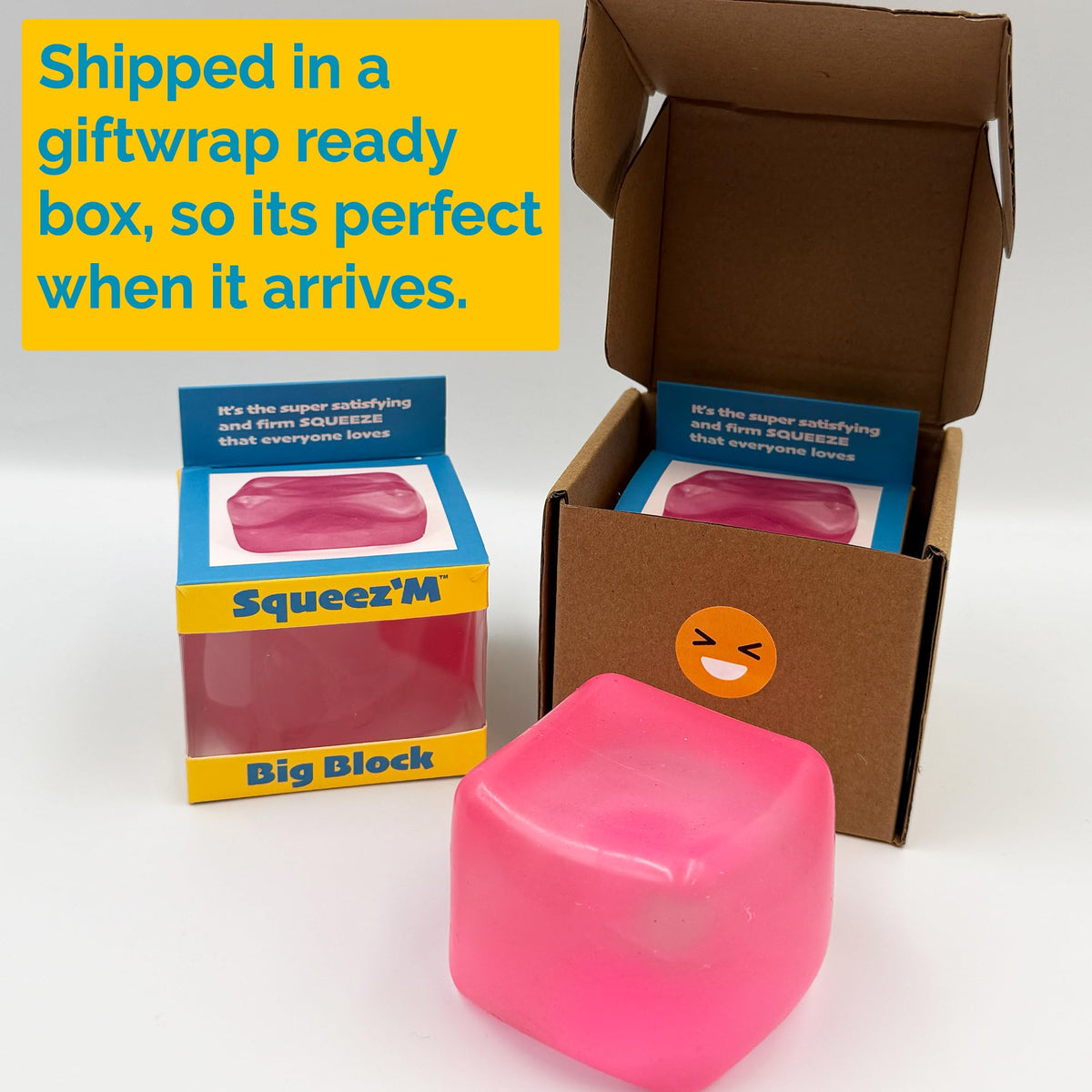 Original BigBlok Premium Stress Cube 2 Pack, Squishy Fidget Toy, Adults