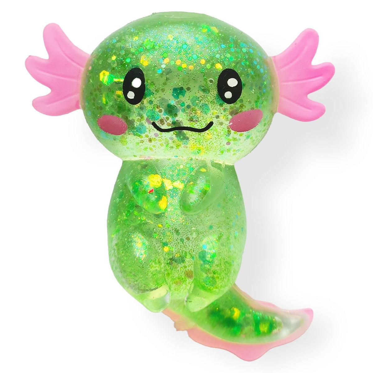 4pcs Axolotl Squishy Stress Relief Toy Glitter Fidget Toys Cute Malt Sugar Axolotl Toy Fidget Toys for Kids Youth Adult, Party Favors Anxiety Relief Squishy Toys(4pcs)