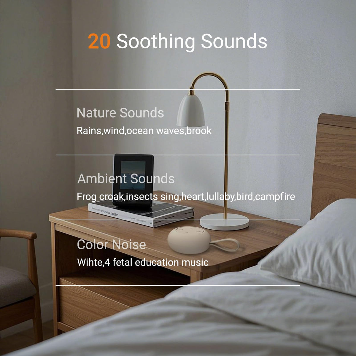 Portable Baby Sound Machine & Essentials for Babies & Kids-Rose