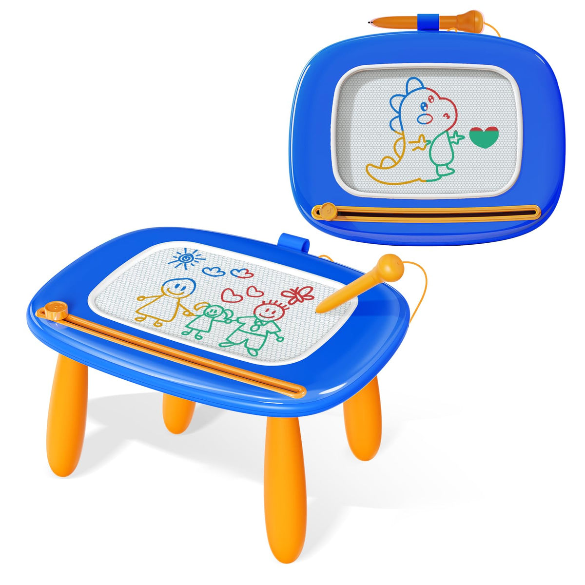 Kikidex Magnetic Drawing Board, Toddler Girl Toys for 1-3 Year Old, Doodle Board Pad Learning and Educational Toys for 1 2 3 Year Old Kids Birthday Gift (Light Blue)