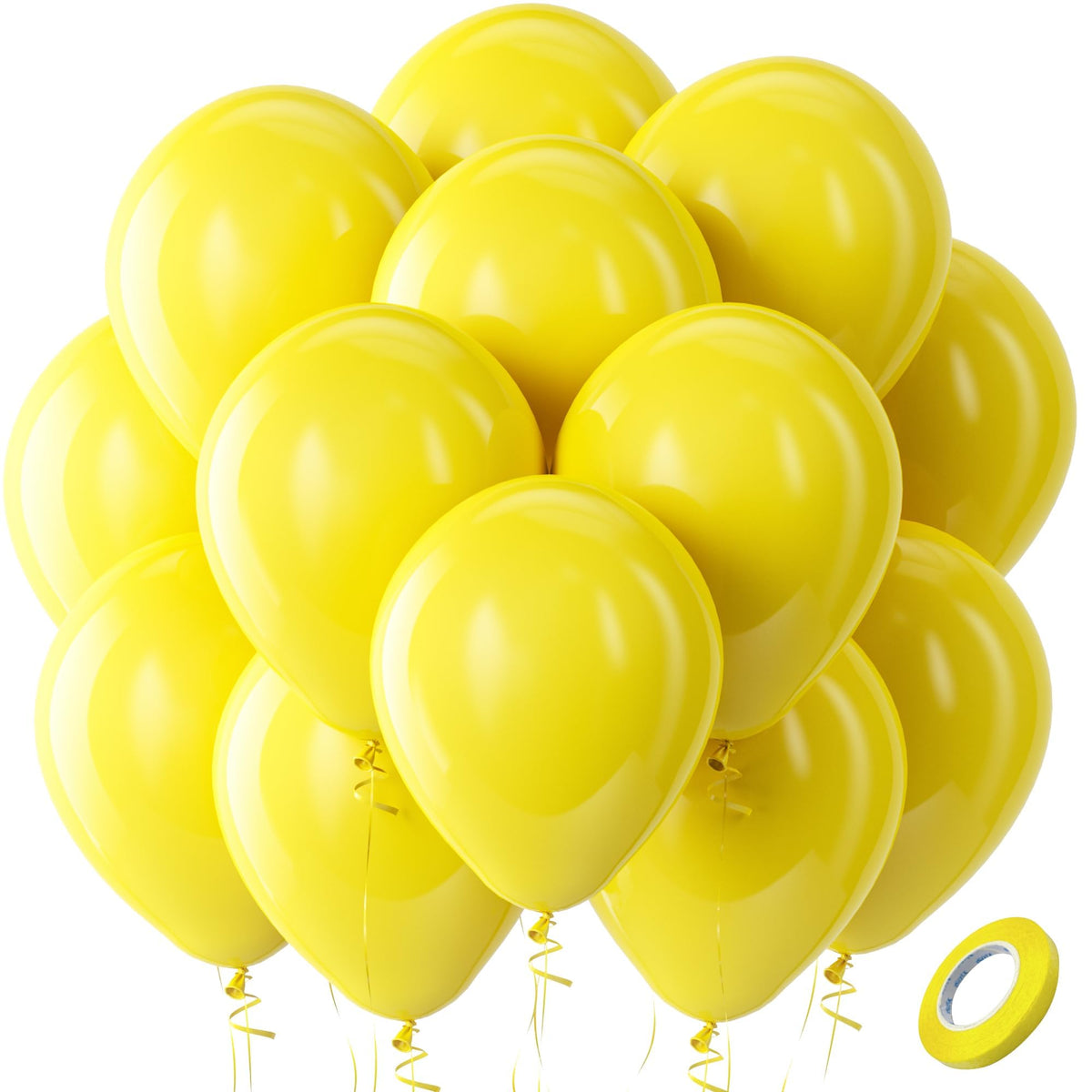 Bezente Assorted Latex Rainbow Balloons 100 Pack 12 inch
