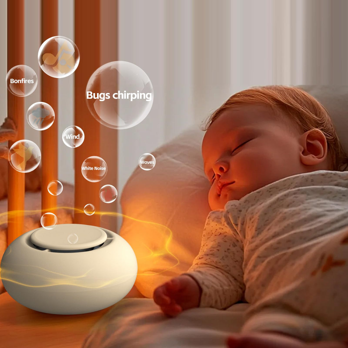 Portable Baby Sound Machine & Essentials for Babies & Kids-Rose