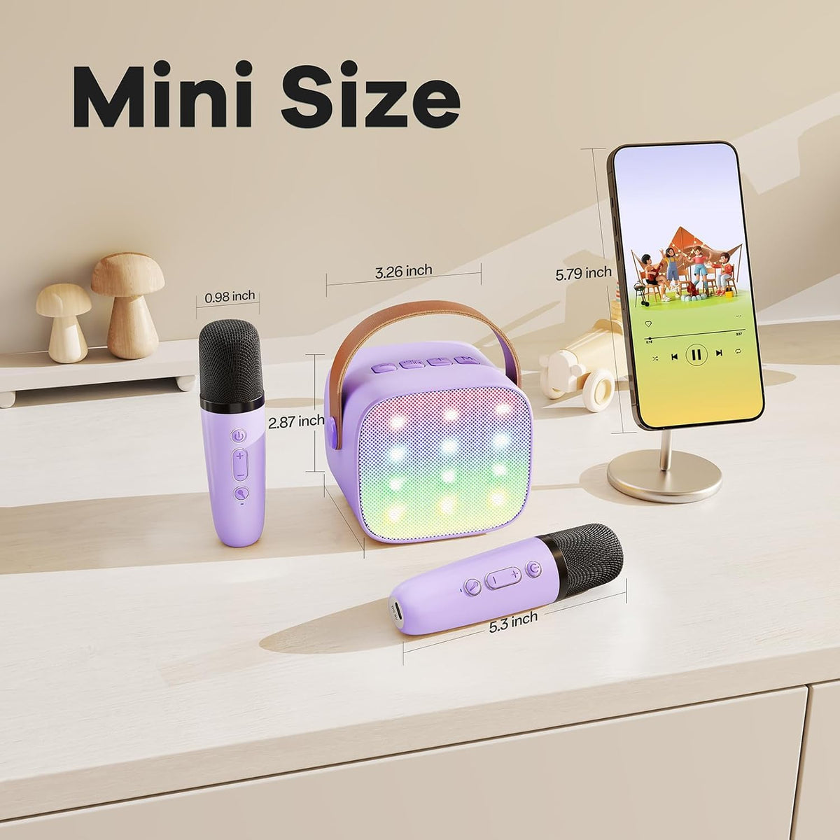 YLL Karaoke Machine for Kids, Birthday Gifts for Girls 3 4 5 6 7+Years Old