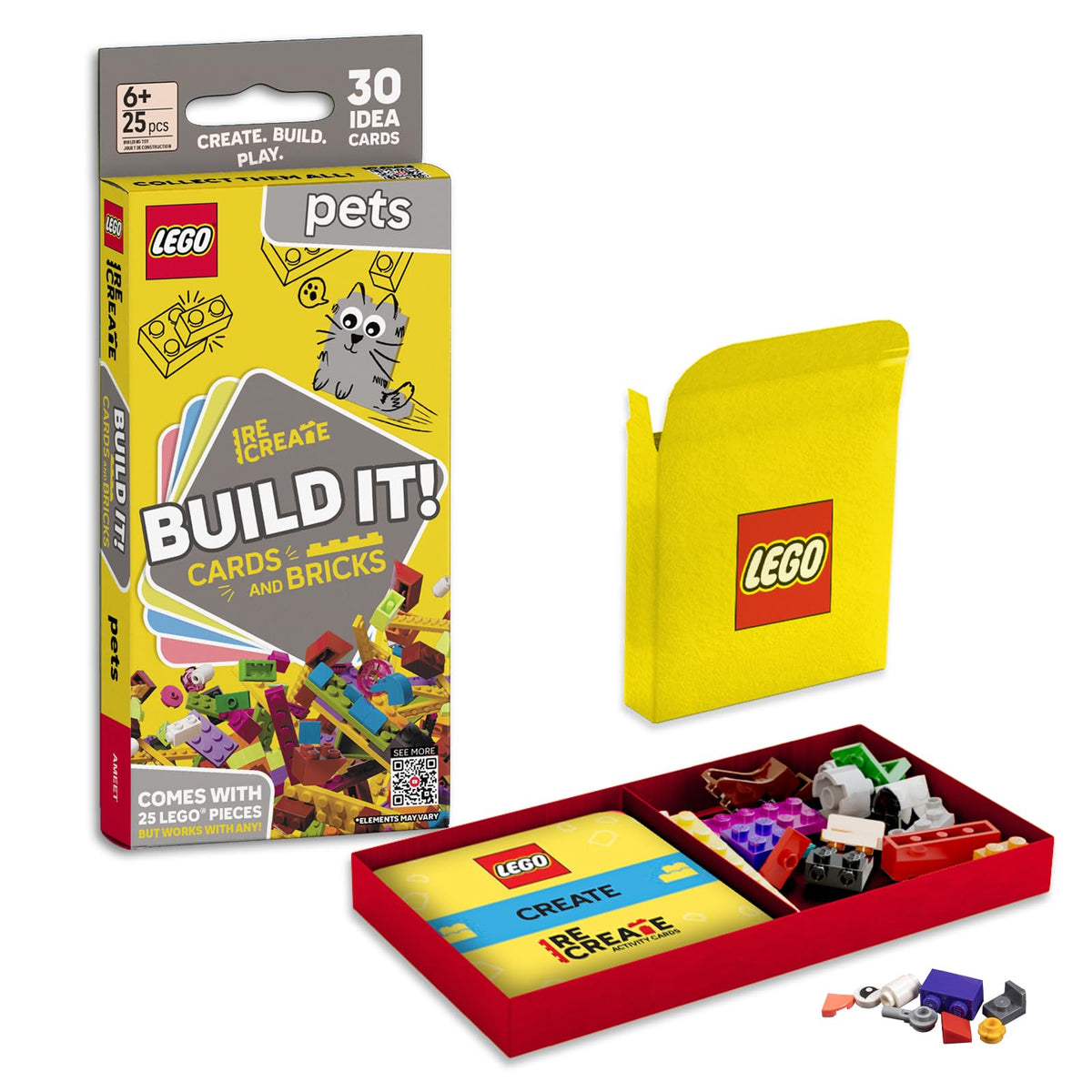 LEGO Recreate Activity Cards – Animals | Creative Building Game with 30+ Activity Cards & 25 LEGO Elements | Ages 6+