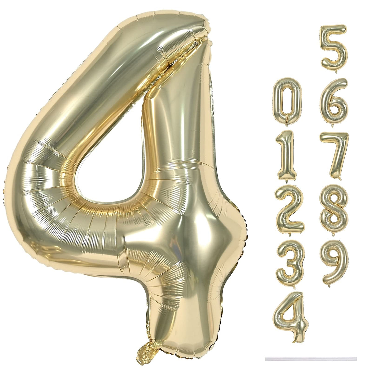 40 Inch Balloon Number 3 Blue, Large Foil Number Balloons Set 0-9, Digital 3 Helium Balloons for Boys Men 3rd 13th 30th Birthday Anniversary Graduation New Year's Eve Party Decoration Supplies